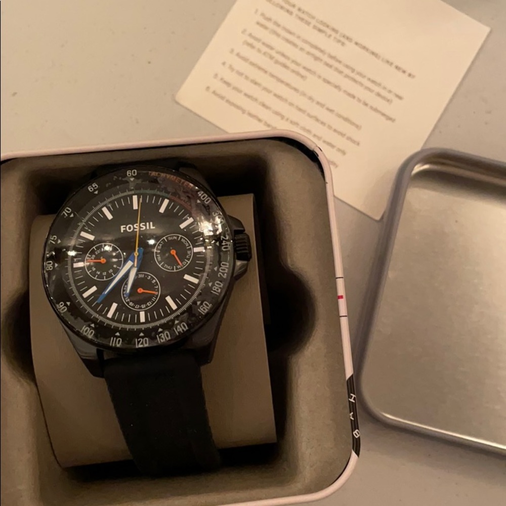 Fossil black brand new men 🔥